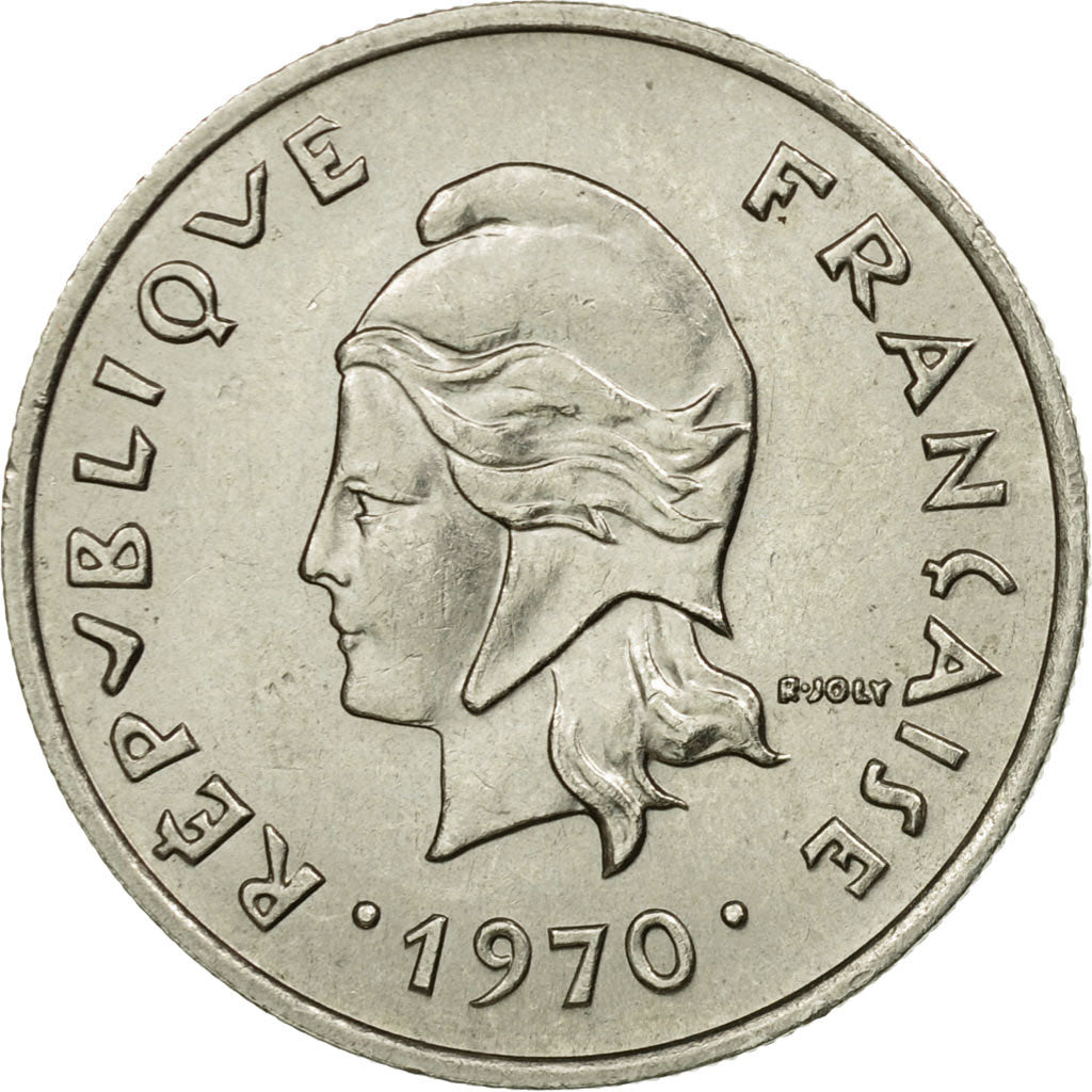 Coin, New Caledonia, 10 Francs, 1970, Paris, EF(40-45), Nickel, KM:5