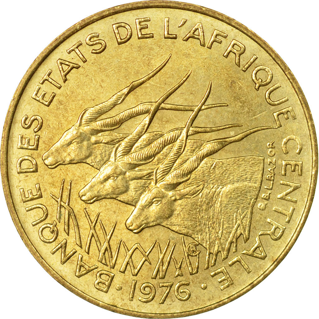 Coin, Central African States, 10 Francs, 1976, Paris, VF(30-35)