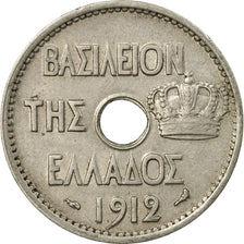 Coin, Greece, George I, 10 Lepta, 1912, VF(30-35), Nickel, KM:63