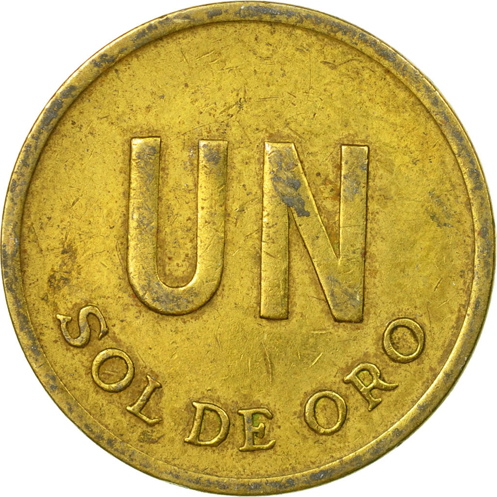 Moneda, Perú, Sol, 1975, Lima, BC+, Latón, KM:266.1