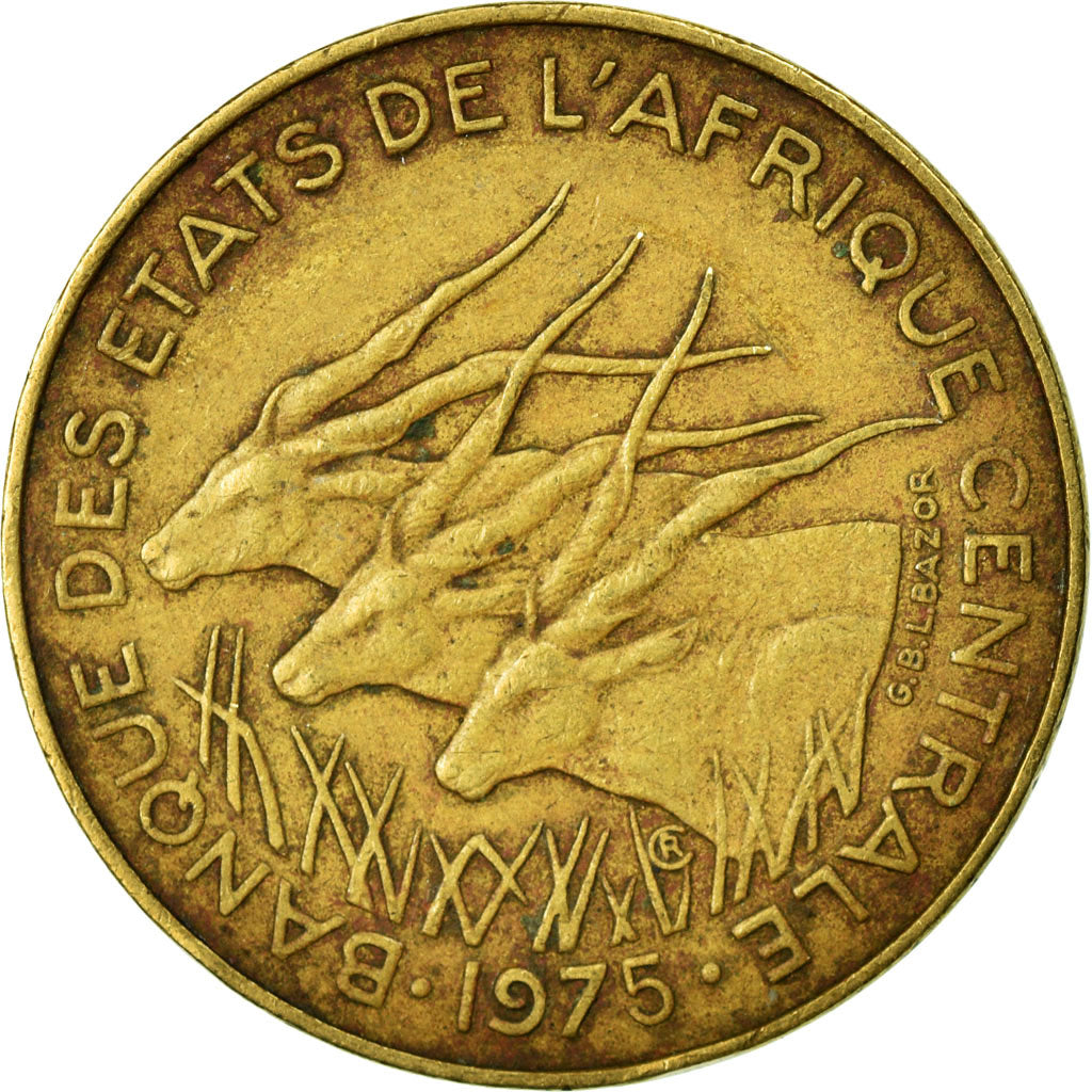 Coin, Central African States, 10 Francs, 1975, Paris, VF(20-25)