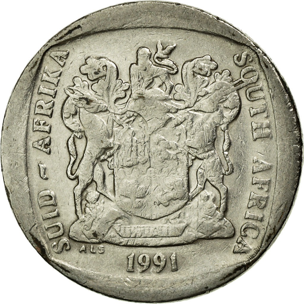 Monnaie, Afrique du Sud, 2 Rand, 1991, TB+, Nickel Plated Copper, KM:139