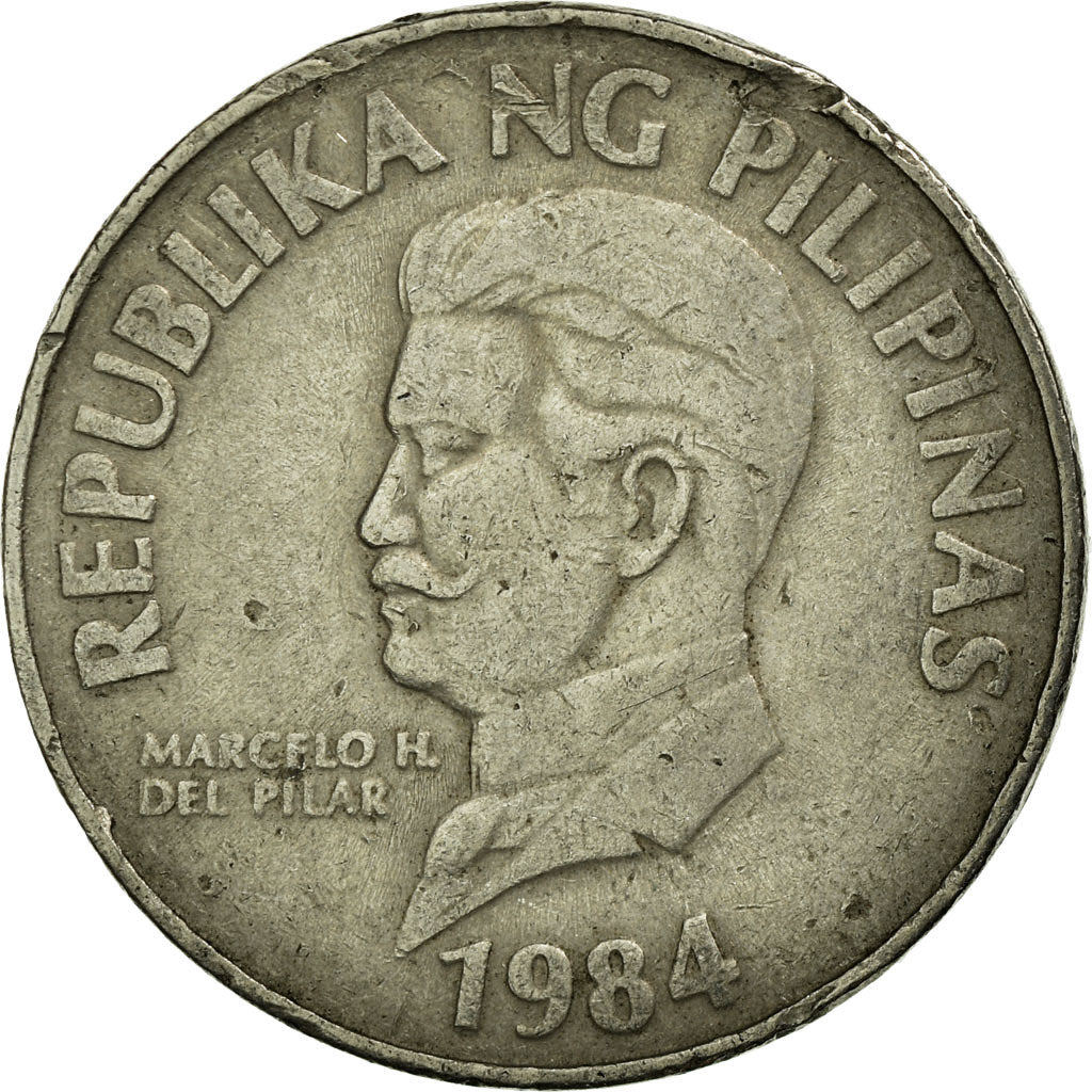 Coin, Philippines, 50 Sentimos, 1984, VF(20-25), Copper-nickel, KM:242.1