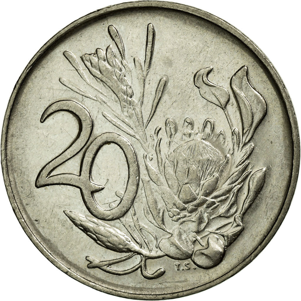 Monnaie, Afrique du Sud, 20 Cents, 1989, TTB, Nickel, KM:86
