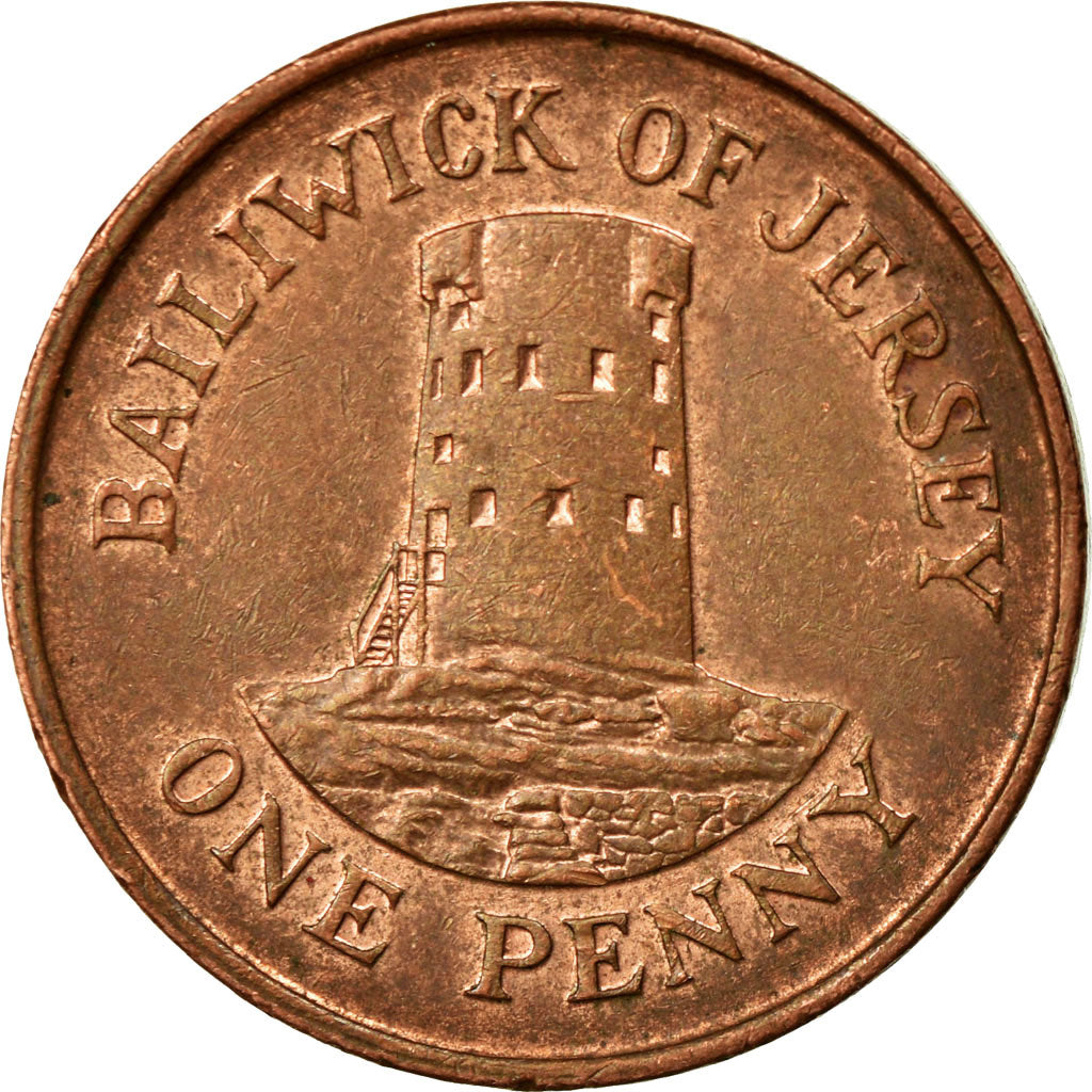 Coin, Jersey, Elizabeth II, Penny, 1994, EF(40-45), Copper Plated Steel, KM:54b