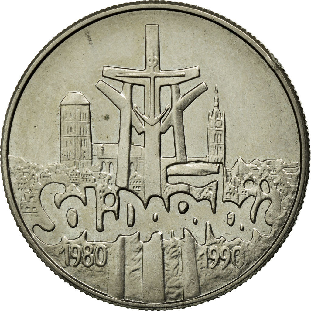Münze, Polen, 10000 Zlotych, 1990, Warsaw, SS, Copper-nickel, KM:195