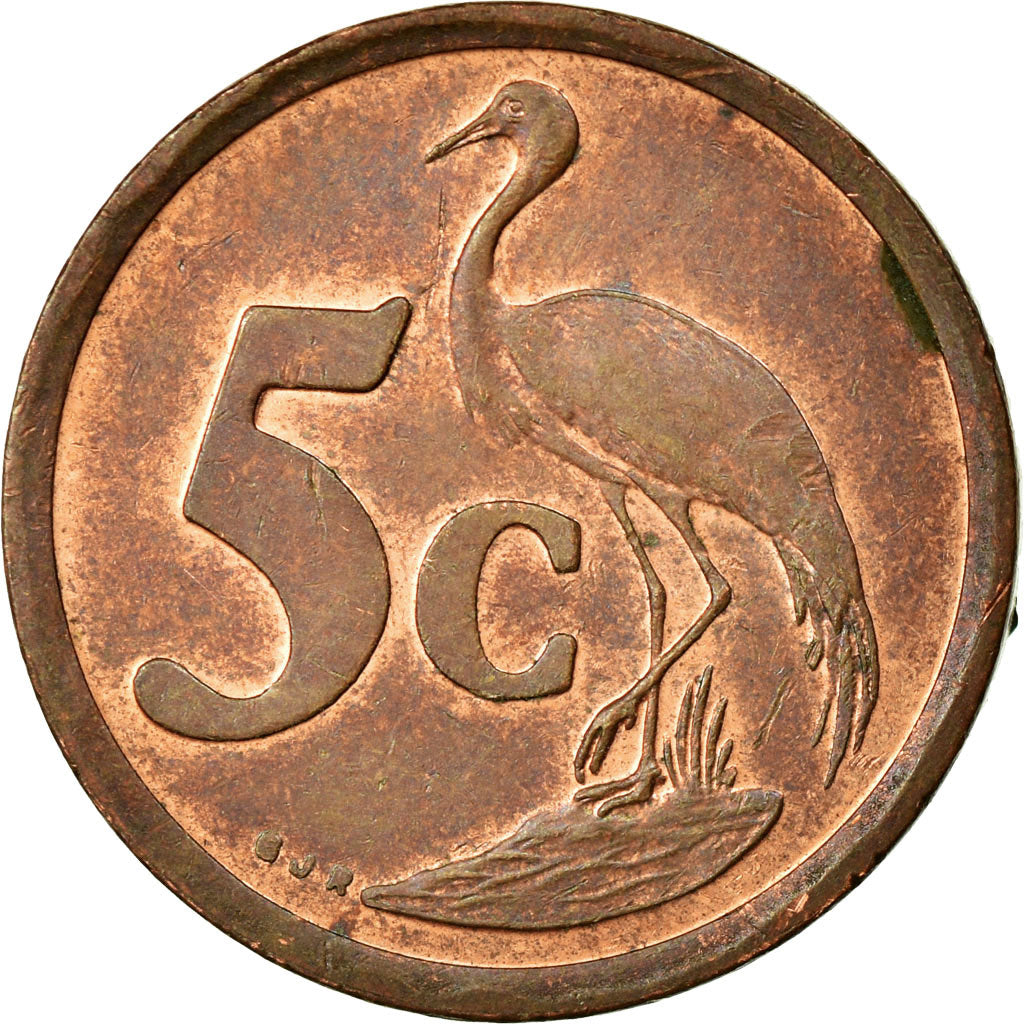 Monnaie, Afrique du Sud, 5 Cents, 1997, TTB, Copper Plated Steel, KM:160