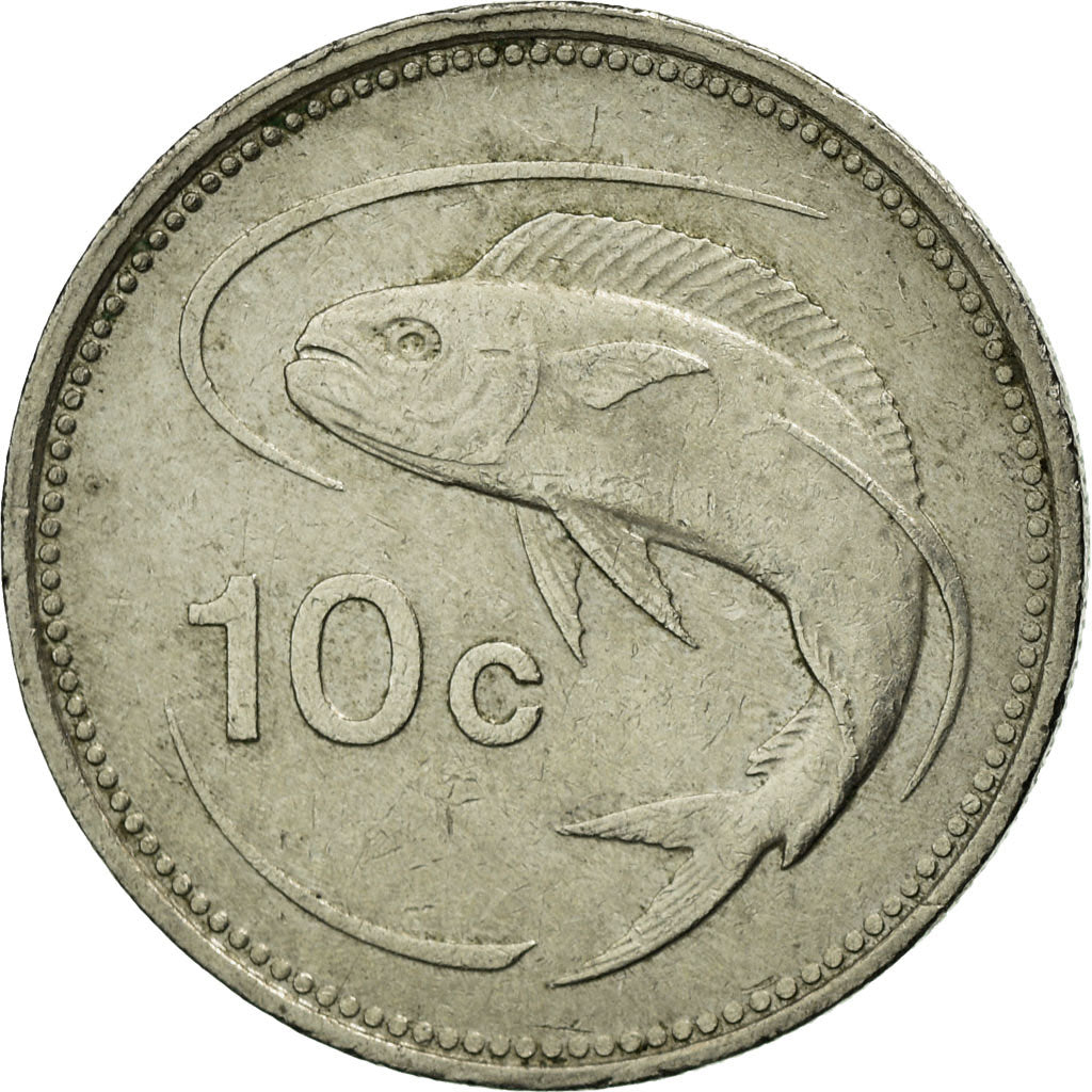 Coin, Malta, 10 Cents, 1986, British Royal Mint, VF(30-35), Copper-nickel, KM:76