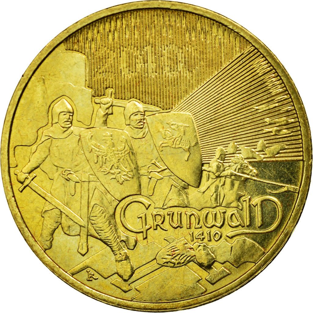 Coin, Poland, 2 Zlote, 2010, Warsaw, EF(40-45), Brass, KM:732