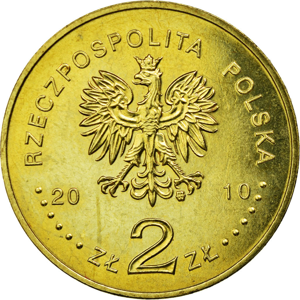 Coin, Poland, 2 Zlote, 2010, Warsaw, EF(40-45), Brass, KM:732