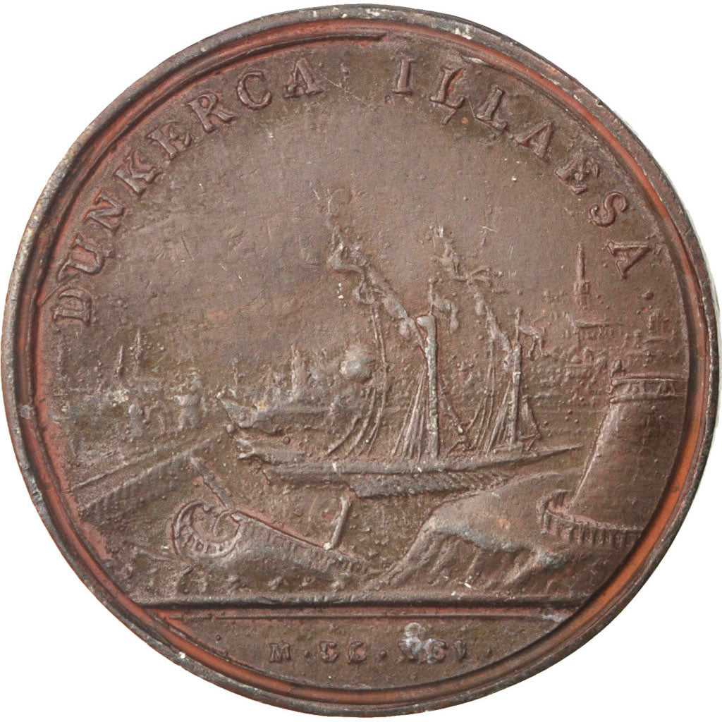 Francja, Medal, Ludwik XIV, Polityka, społeczeństwo, wojna, Mauger, AU(50-53)