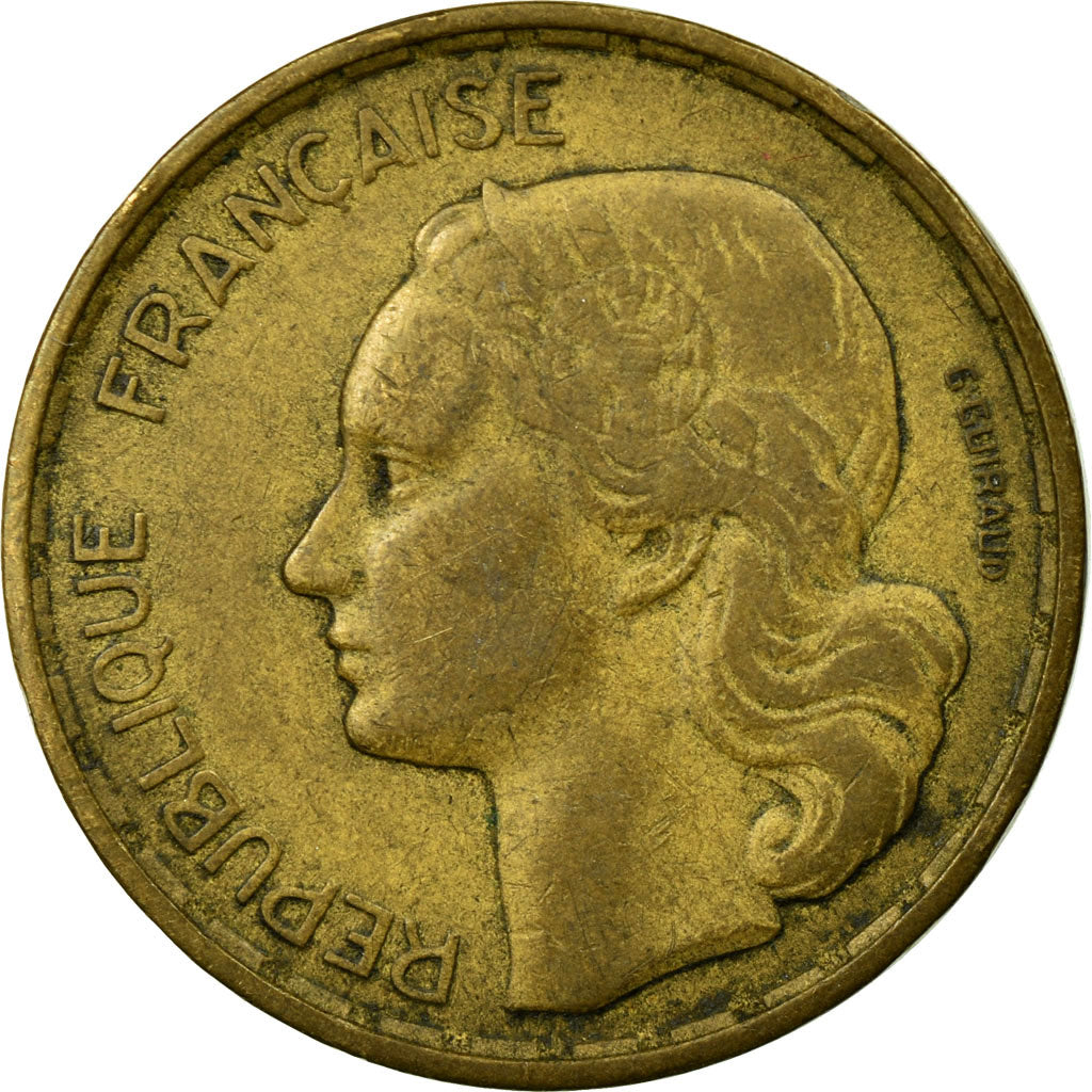 Moneta, Francja, Guiraud, 20 Francs, 1951, Paris, VF(30-35), Aluminium-Brąz
