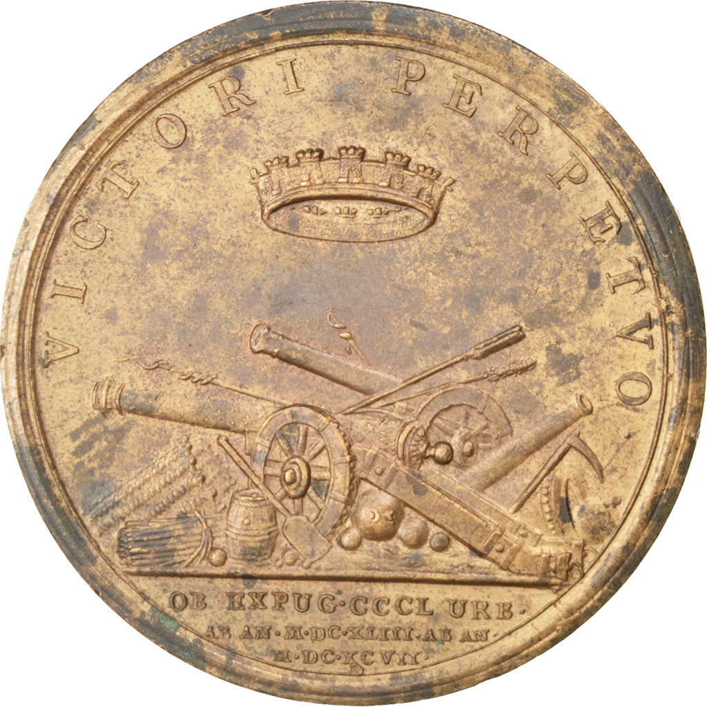 Frankreich, Medaille, Louis XIV, Conquêtes du Roi de 1643 à 1697, 1697
