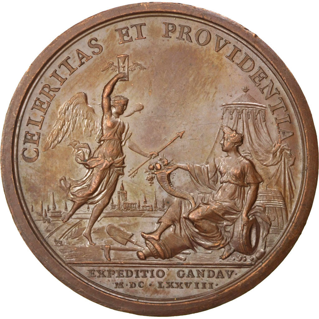 France, Medal, Louis XIV, Politics, Society, War, Mauger, AU(55-58), Copper