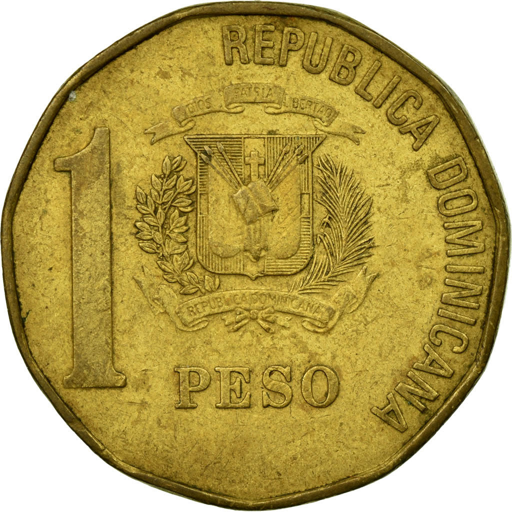 Banconote, Repubblica domenicana, Peso, 1993, BB, Ottone, KM:80.2