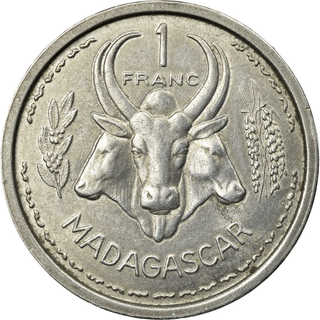 Coin, Madagascar, Franc, 1958, Paris, EF(40-45), Aluminum, KM:3