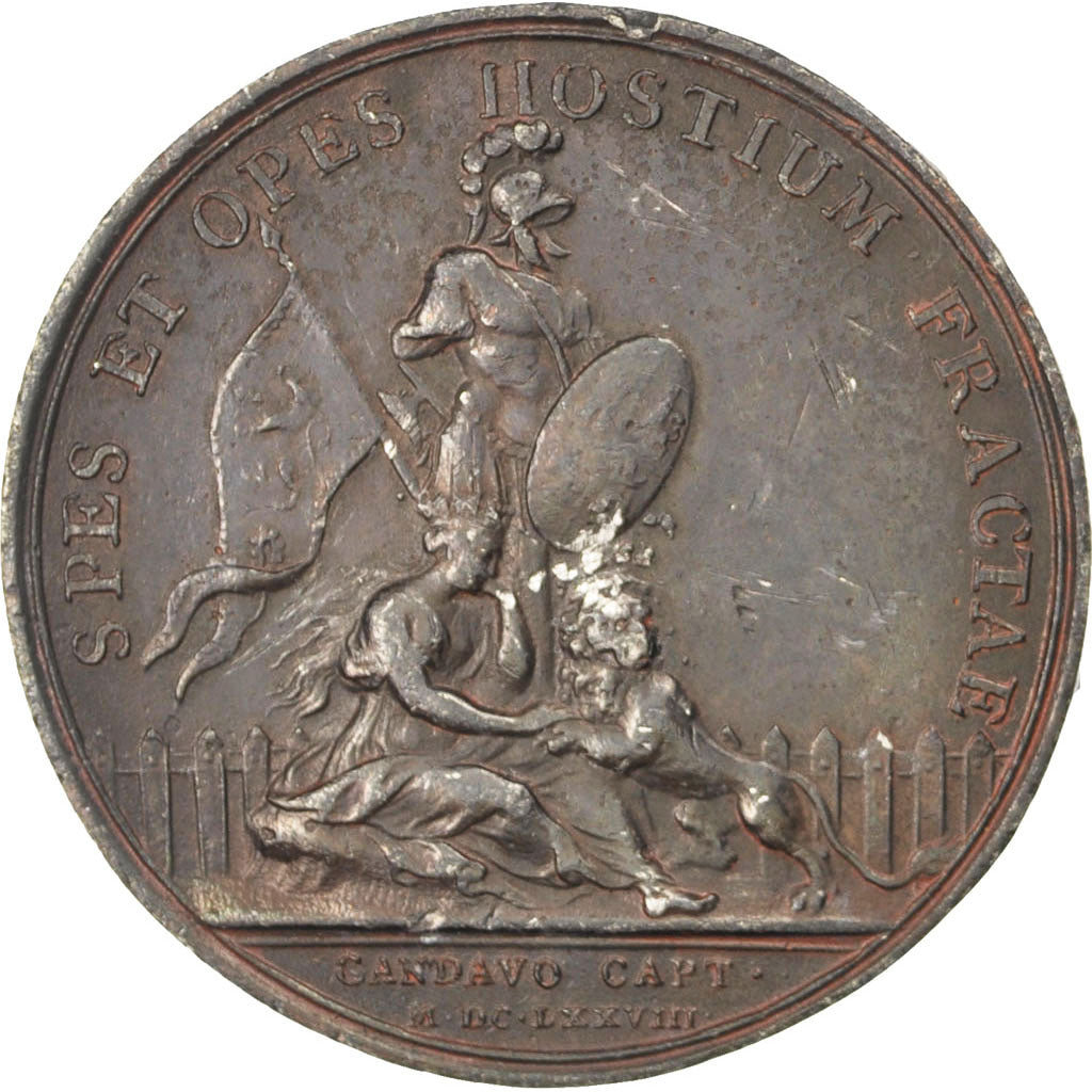 France, Medal, Louis XIV, Politics, Society, War, Mauger, AU(50-53), Tin