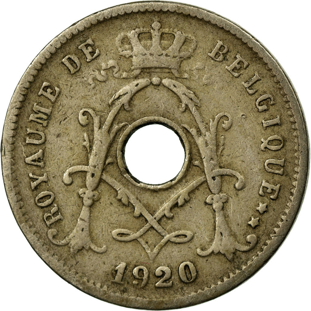 Moneta, Belgia, 5 Centimes, 1920, EF(40-45), Miedź-Nikiel, KM:66