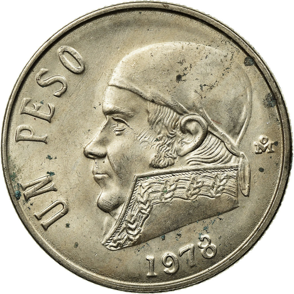 Moneta, Messico, Peso, 1978, Mexico City, MB+, Rame-nichel, KM:460