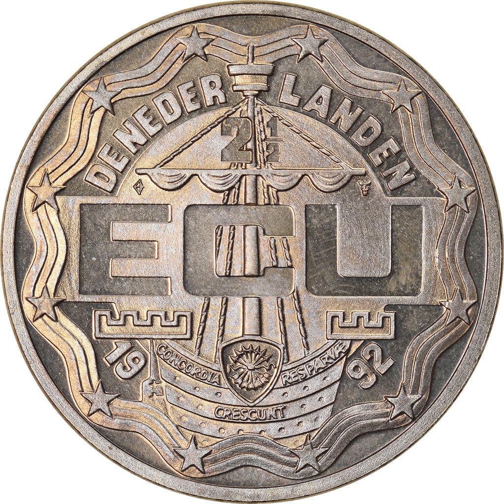 Netherlands, Token, 2 1/2 Ecu Willem I, 1992, MS(63), Copper-nickel
