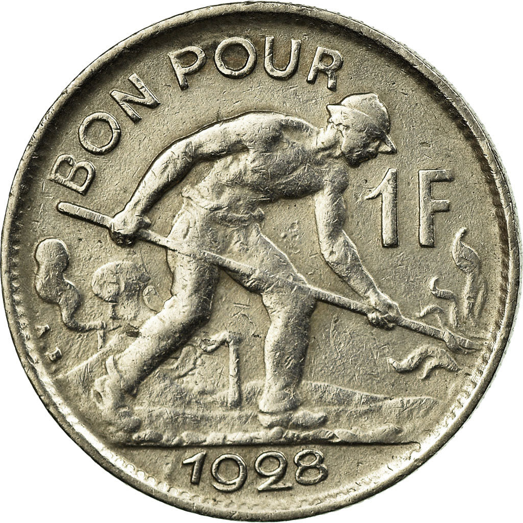 Coin, Luxembourg, Charlotte, Franc, 1928, EF(40-45), Nickel, KM:35