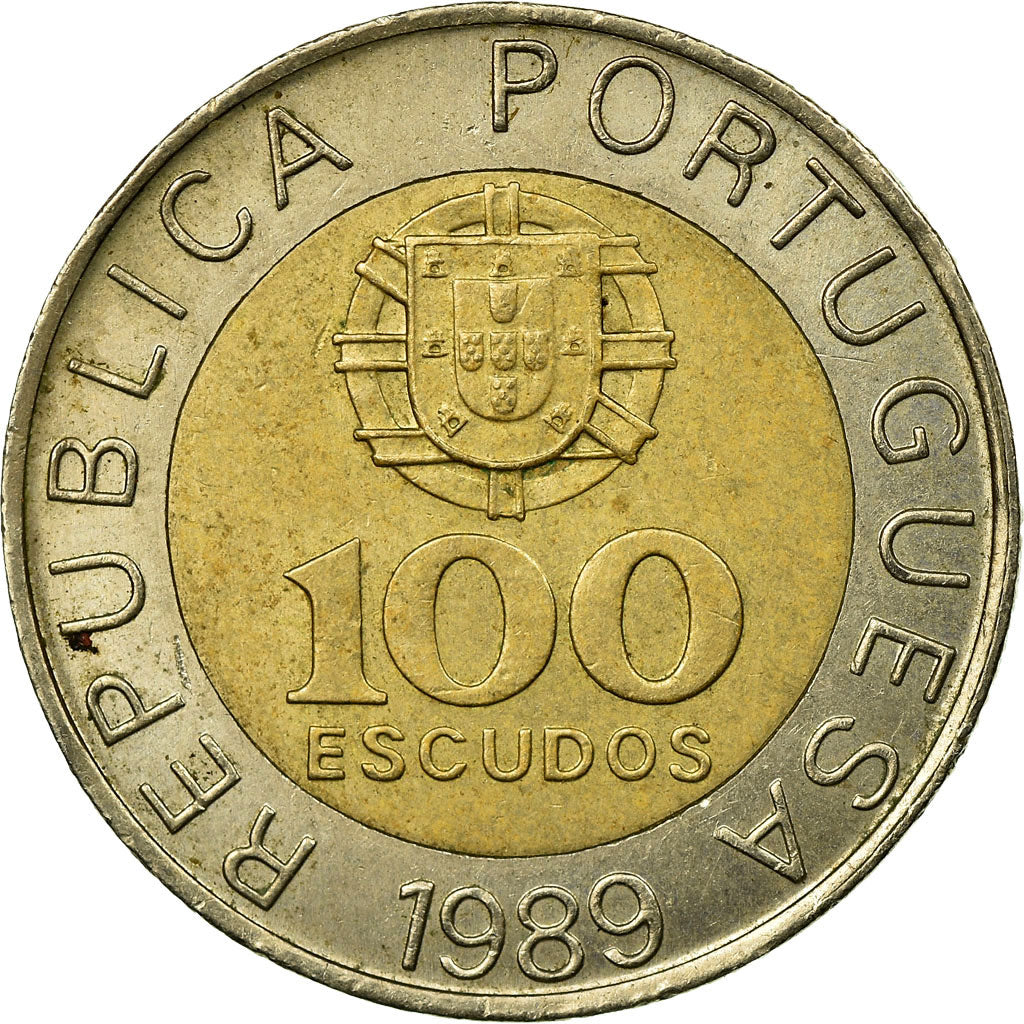 Portugal, 100 Escudos, 1989, Bimétallique, TB+