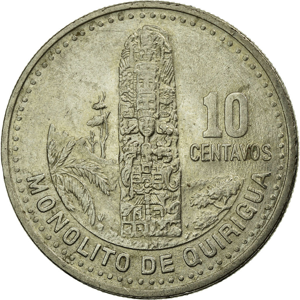 Moneta, Guatemala, 10 Centavos, 2000, BB, Rame-nichel, KM:277.6