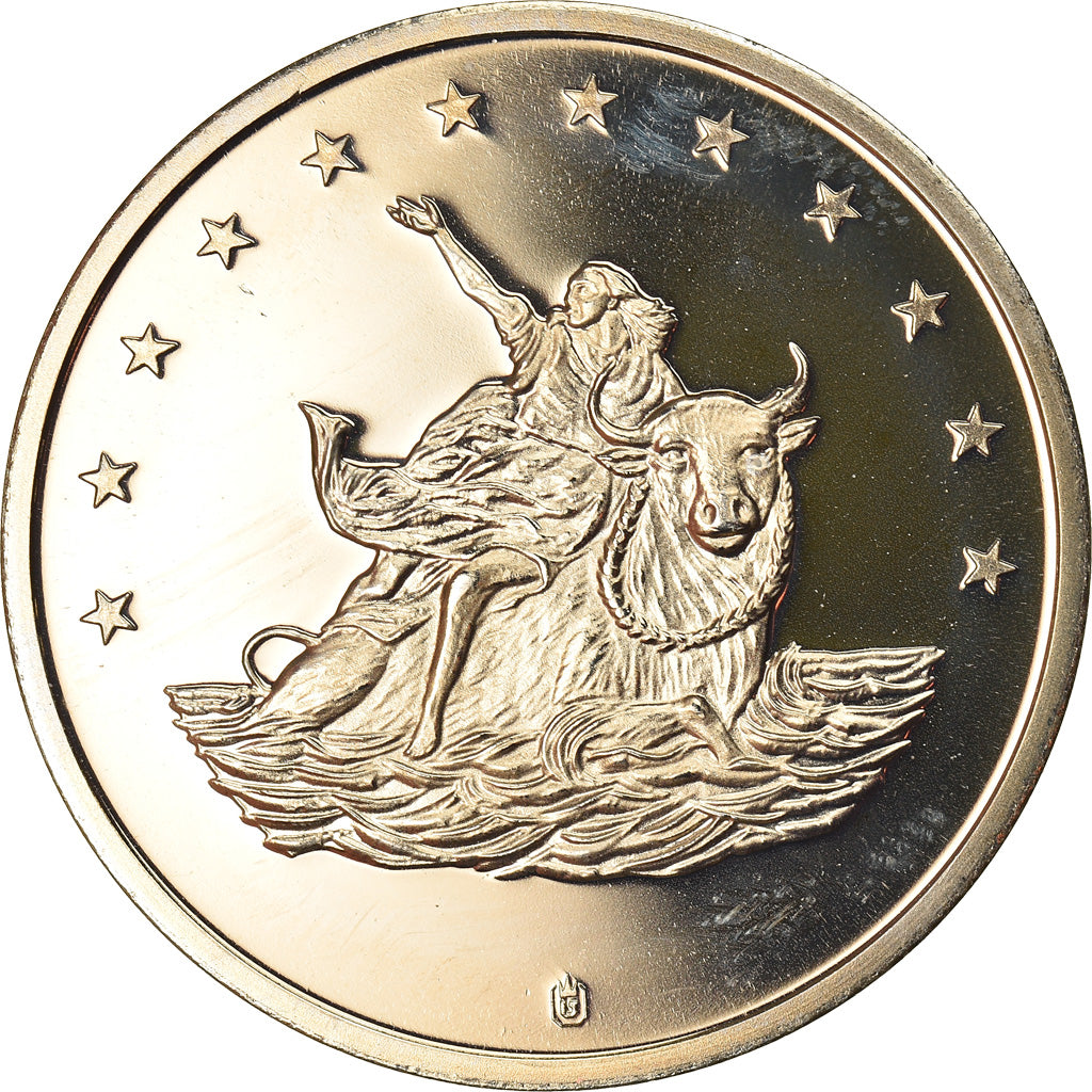 Frankreich, Medaille, 10 Euro Europa, Politics, Society, War, 1998, STGL, Copper