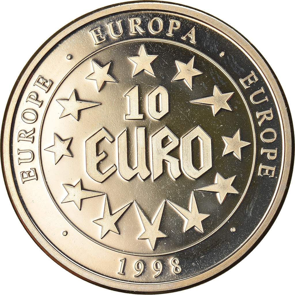 Frankreich, Medaille, 10 Euro Europa, Politics, Society, War, 1998, STGL, Copper