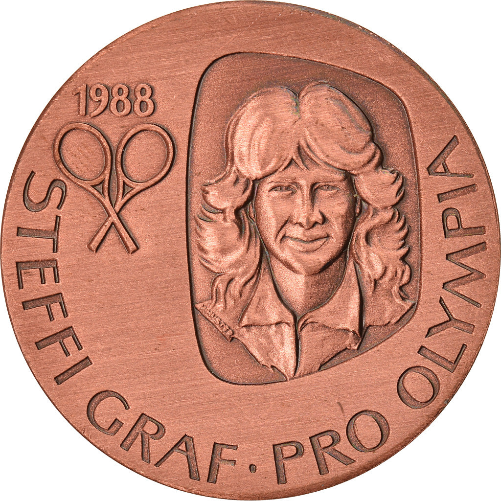 Frankreich, Medaille, Steffi Graf, Tennis, Jeux Olympiques de Séoul, 1988, UNZ
