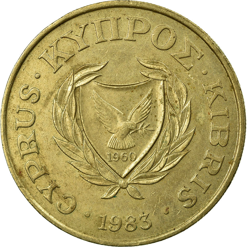 Münze, Zypern, 20 Cents, 1983, SS, Nickel-brass, KM:57.1