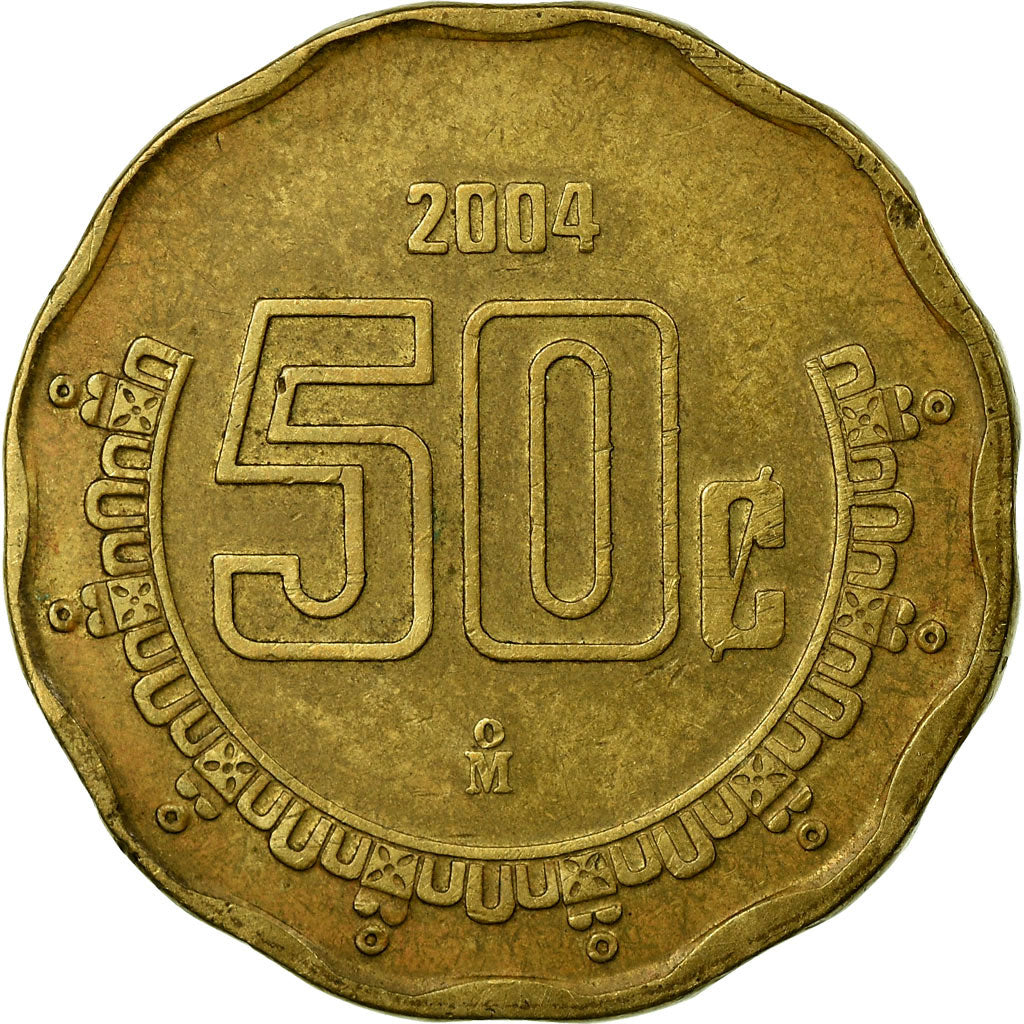 Coin, Mexico, 50 Centavos, 2004, Mexico City, VF(30-35), Aluminum-Bronze, KM:549