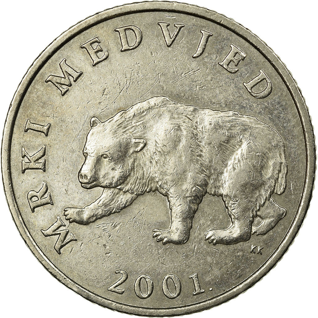 Coin, Croatia, 5 Kuna, 2001, EF(40-45), Copper-Nickel-Zinc, KM:11