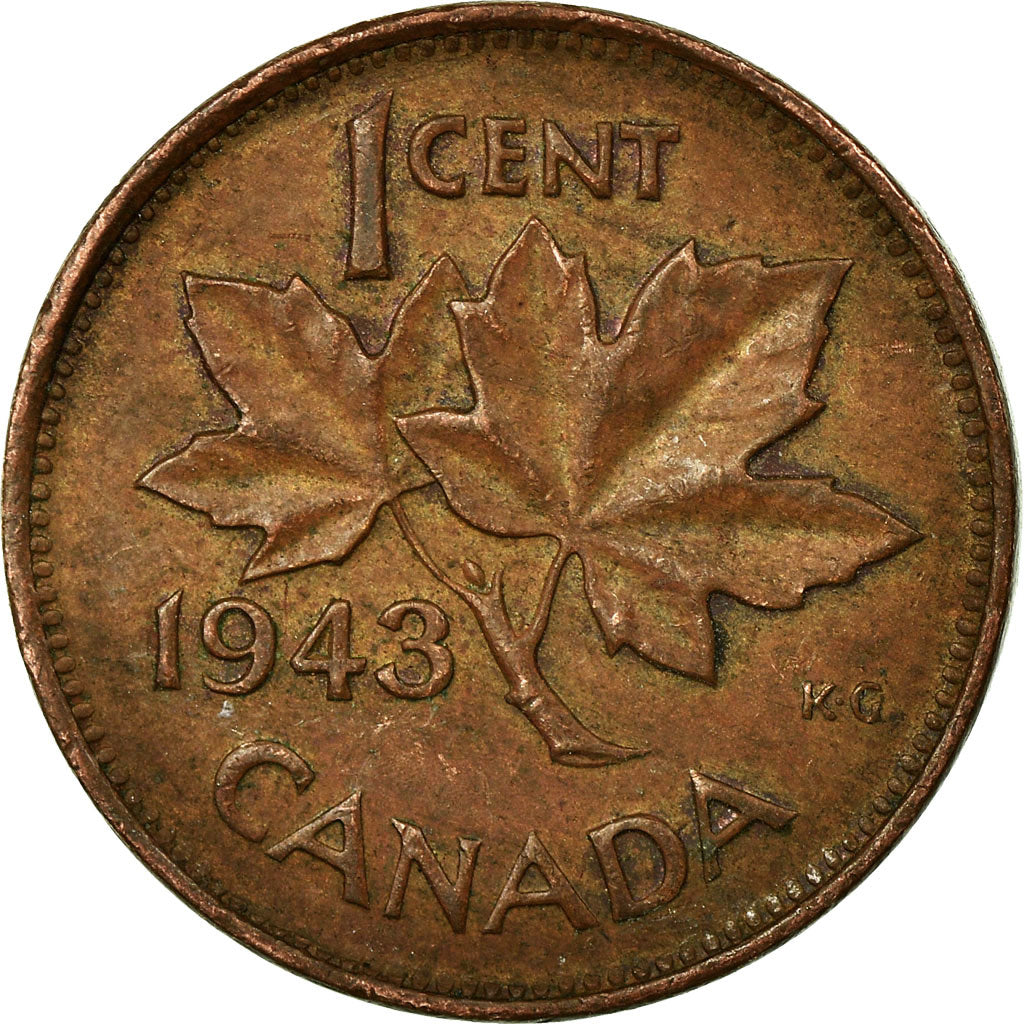 Monnaie, Canada, George VI, Cent, 1943, Royal Canadian Mint, Ottawa, TTB