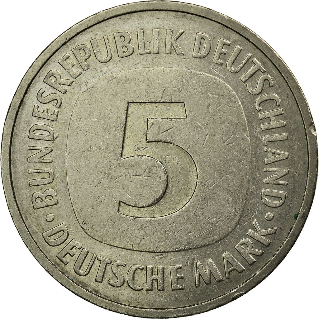 Moneta, GERMANIA - REPUBBLICA FEDERALE, 5 Mark, 1983, Stuttgart, BB, Nichel