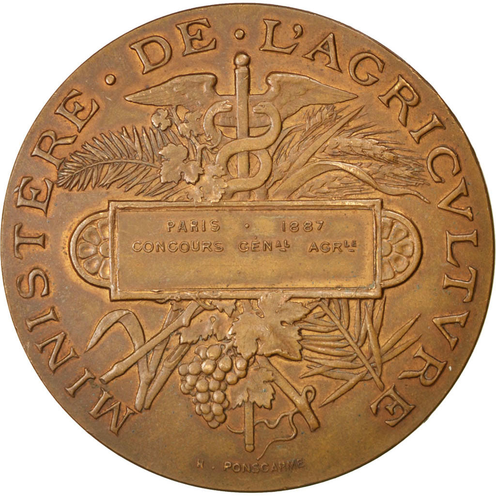 Frankreich, Medal, French Third Republic, Business & industry, Ponscarme, SS+