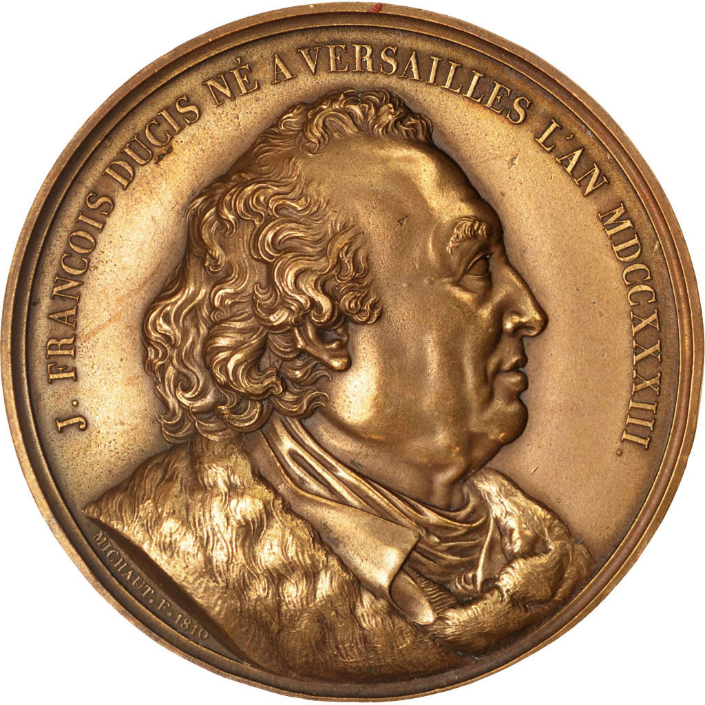 Frankreich, Medaille, Littérature, Jean Duvis, Charles X, 1828, Michaut, VZ