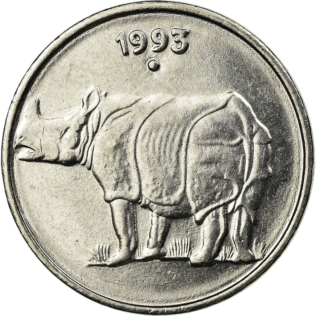 Monnaie, INDIA-REPUBLIC, 25 Paise, 1993, TTB, Stainless Steel, KM:54