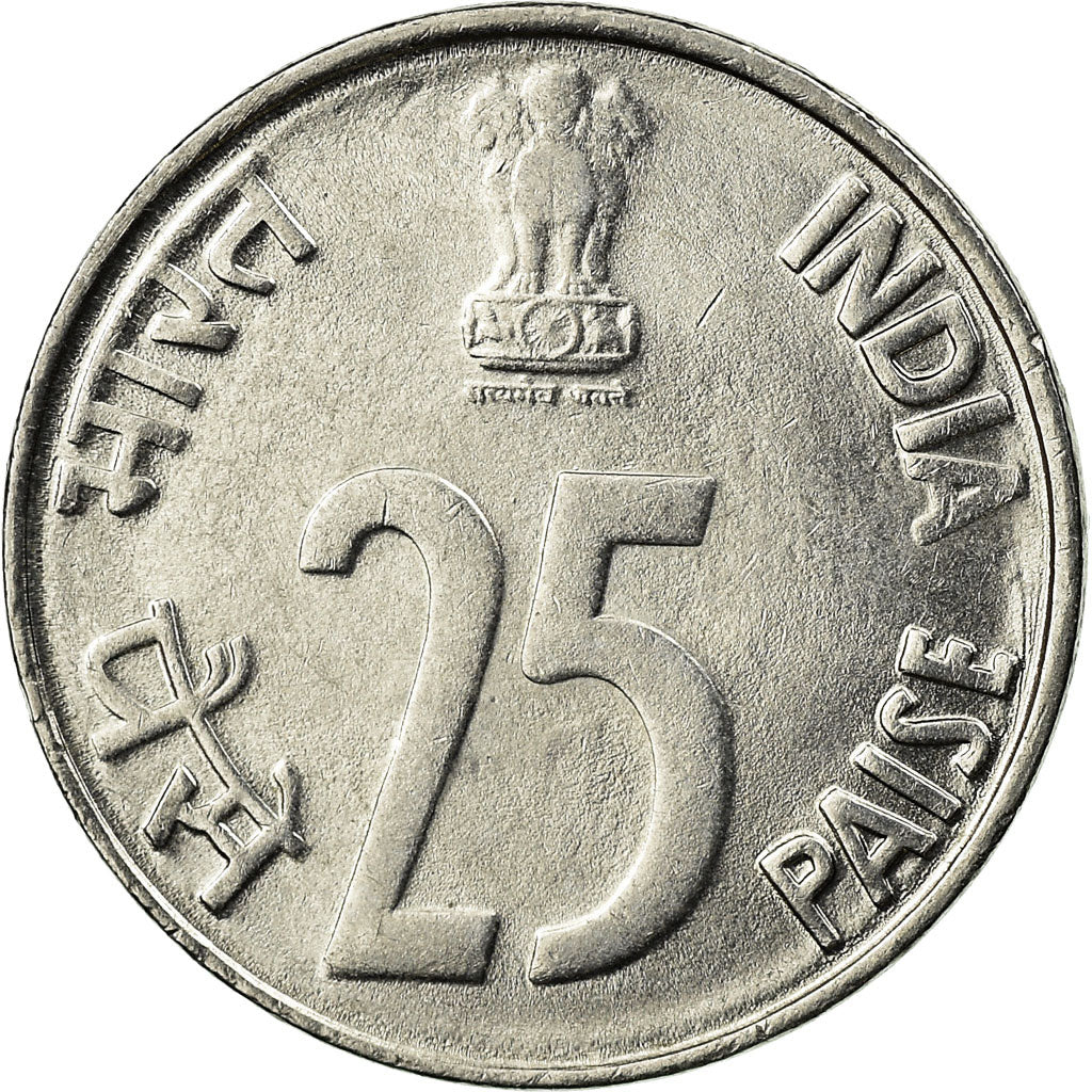 Monnaie, INDIA-REPUBLIC, 25 Paise, 1993, TTB, Stainless Steel, KM:54
