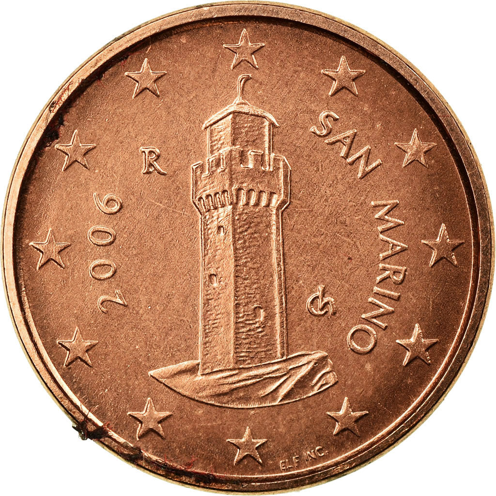 San Marino, Euro Cent, 2006, EF(40-45), Copper Plated Steel, KM:440