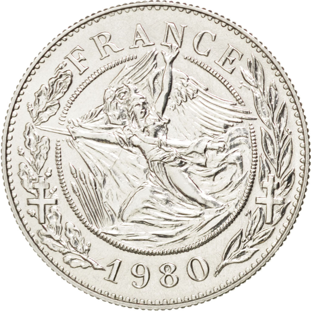 France, Medal, French Fifth Republic, History, MS(65-70), Silver