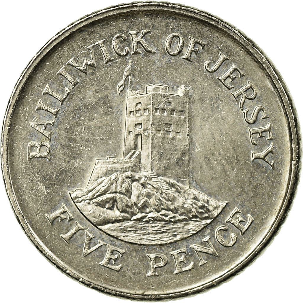 Coin, Jersey, Elizabeth II, 5 Pence, 1998, EF(40-45), Copper-nickel, KM:105