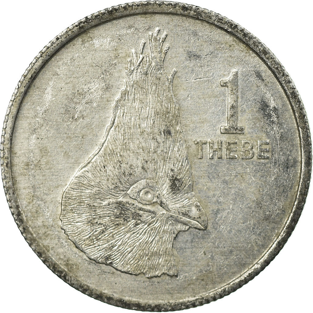 Coin, Botswana, Thebe, 1976, British Royal Mint, VF(30-35), Aluminum, KM:3