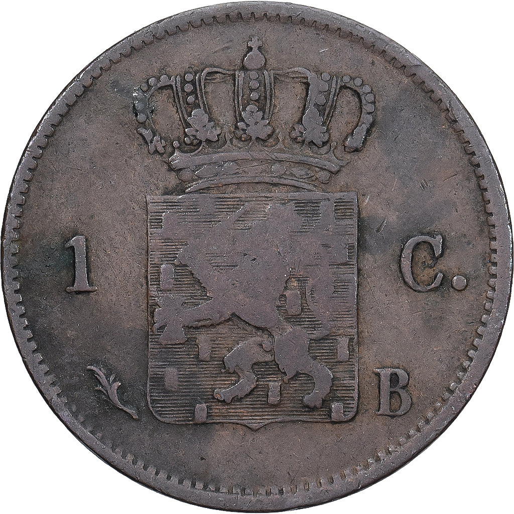 Moeda, Países Baixos, William I, Cent, 1821, Brussels, EF(40-45), Cobre, KM:47