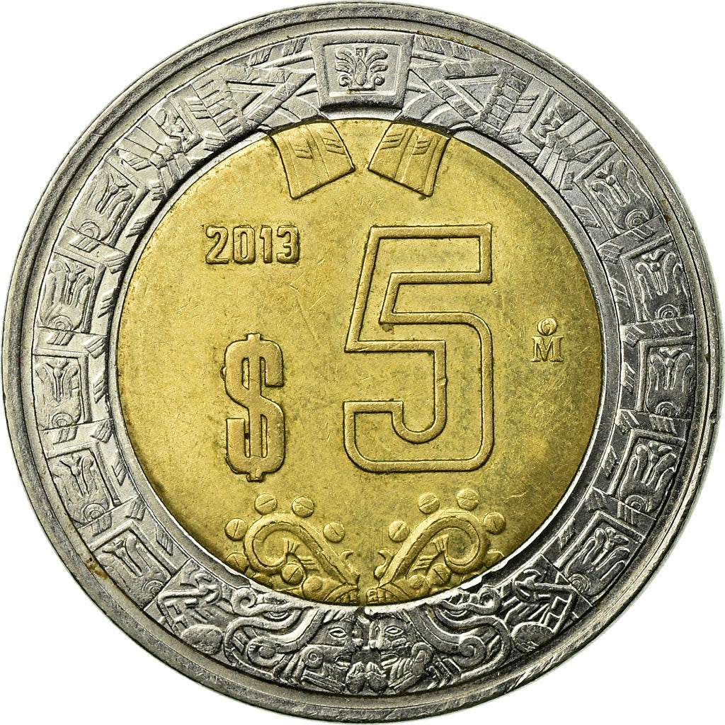 Monnaie, Mexique, 5 Pesos, 2013, Mexico City, TTB, Bi-Metallic