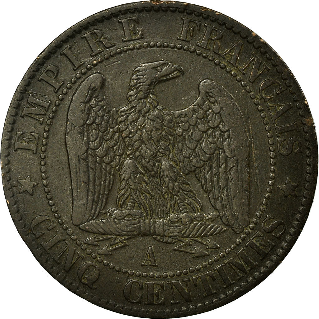 Moneta, Francja, Napoleon III, Napoléon III, 5 Centimes, 1856, Paris