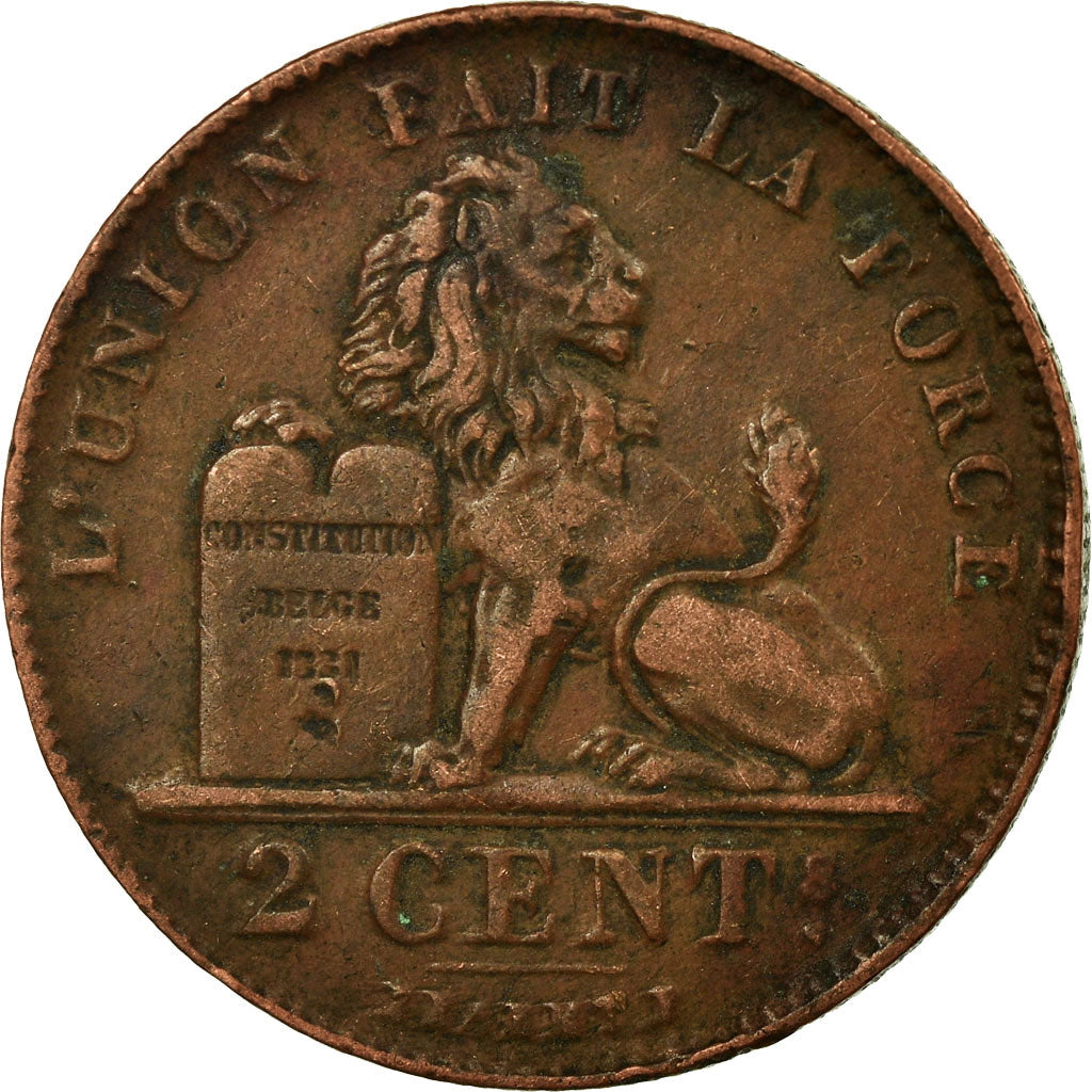 Monnaie, Belgique, Leopold II, 2 Centimes, 1909, TB+, Cuivre, KM:35.1