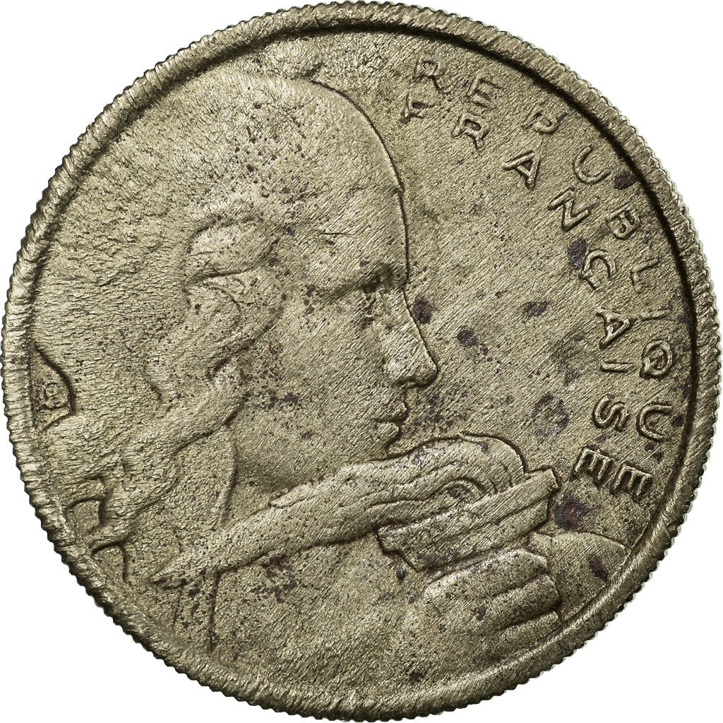 Moneta, Francia, Cochet, 100 Francs, 1955, Beaumont - Le Roger, MB, Rame-nichel