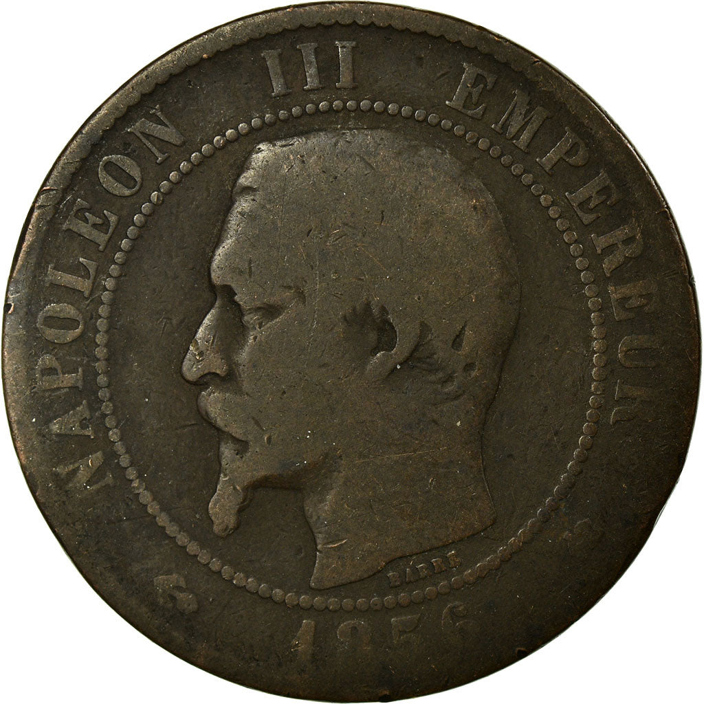 Monnaie, France, Napoleon III, Napoléon III, 10 Centimes, 1856, Bordeaux, TB