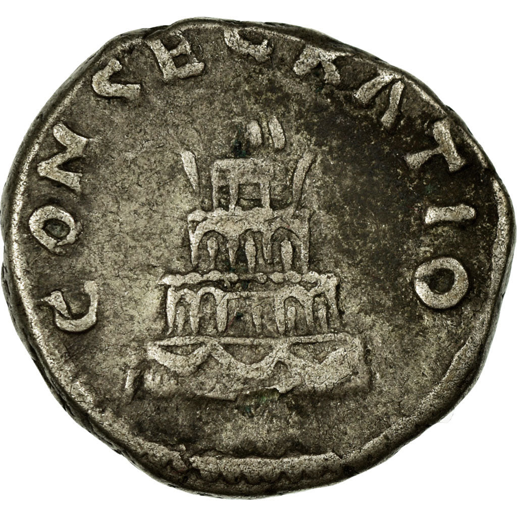 Divus Antoninus Pius, Denarius, 161, Rome, Zilver, FR+, RIC:436